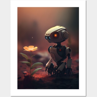 Small Bot Big Heart Posters and Art